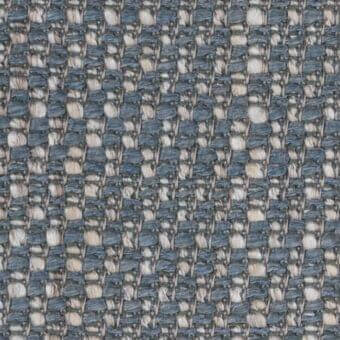 Slate blue basket-weave fabric sample with beige threads, dense nubby texture, matte finish, Costantini Pietro l82 collection.